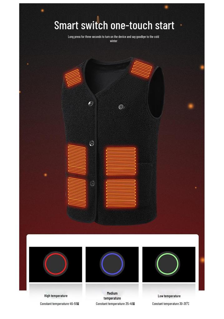 USB-Powered Heated Vest with 16 Zones - Autumn/Winter Warmth and Comfort