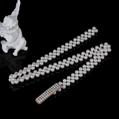 Fashion Pearl Waist Chain For Women Girls All-Match Skirt Casual Belt Elegant Beaded Thin Belt Clothing Accessories Gifts