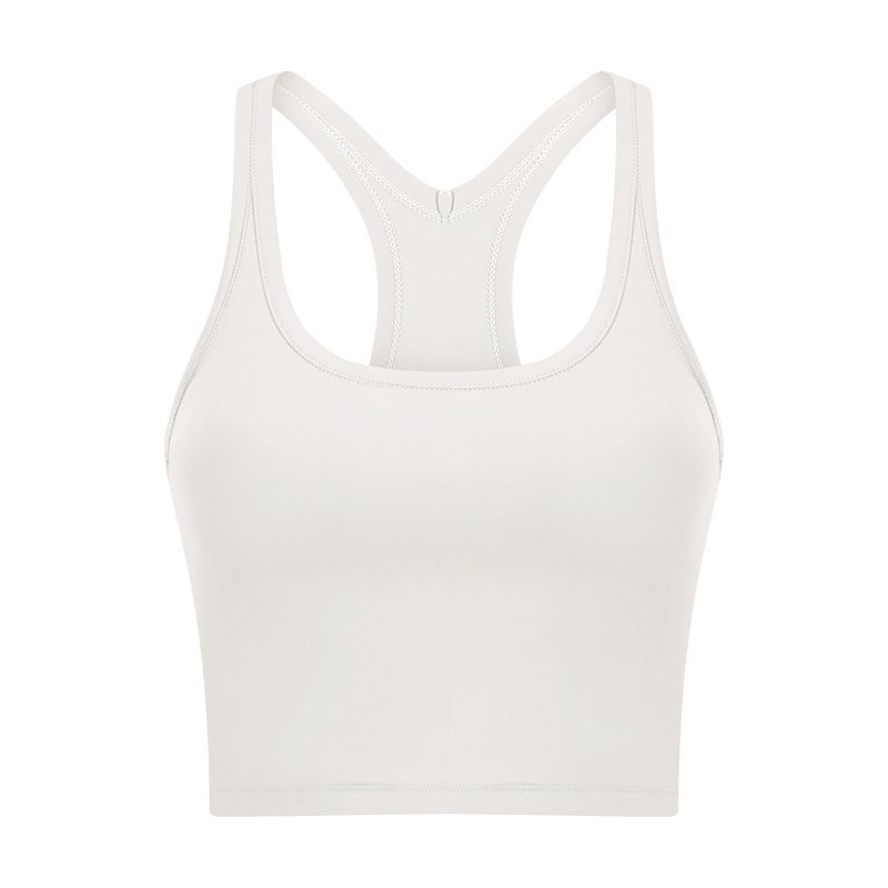 Original I-Shaped Yoga Vest Female with Chest Pad Beauty Back Exercise Underwear Female Bubble Wrap Running Fitness Bra Can Be Outwear