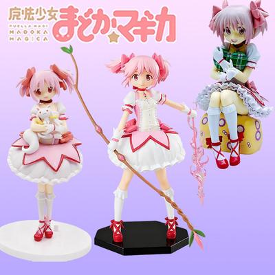 3 Styles Anime Puella Magi Madoka Magica Aniem Figure Kaname Cute Models Figurines Desktop Ornaments Toy Collection Otaku Gifts
