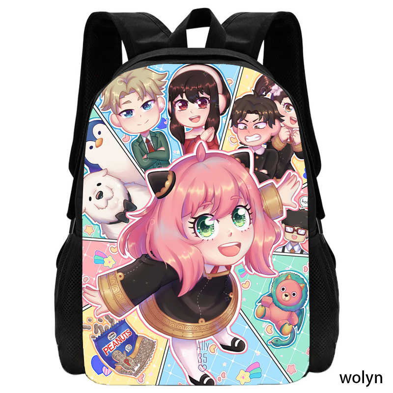 Spy Schoolbag Cartoon Anime Backpack Family Backpack,Light Weight Schoolbag Mochila Backpacks for Children's Bags for Girls