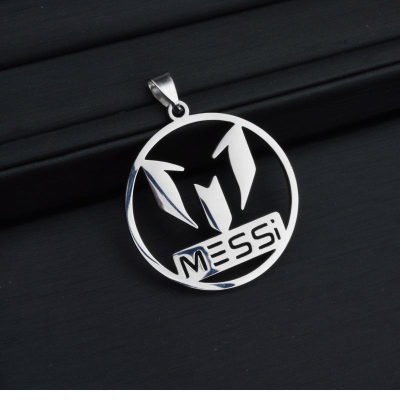 

HNSP Cristiano Ronaldo Stainless Steel Pendant Necklace For Men Chain Accessories Football Soccer Star Gift