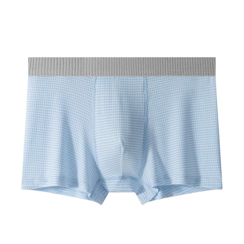 Men's Thin Breathable Boxer Briefs Youth Underwear Soft Stretch Waistband Lightweight Four-Point Design Comfortable Fit