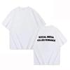 2025 Social Media Killed RoUnisexce T Shirt Unisex Women Aesthetic Valentines Print TShirt Couple Tee Summer Tops Clothing