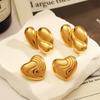 Ying Tai 18K Gold-Plated Stainless Steel Earrings – Unique Geometric Design, Titanium Steel, High-End European and American Style.