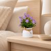 Mini Simulated Potted Plant, Maintenance-Free Desktop Decor, Rustic Style Mini Flower Pots, for Office Bathroom Bookshelf Spaces
