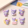 10Pcs New Mini Kawaii Cartoon Purple Good Night Animal  Series Flat Bottom Scrapbook  Diy Jewelry Making Hairwear Accessorie A32