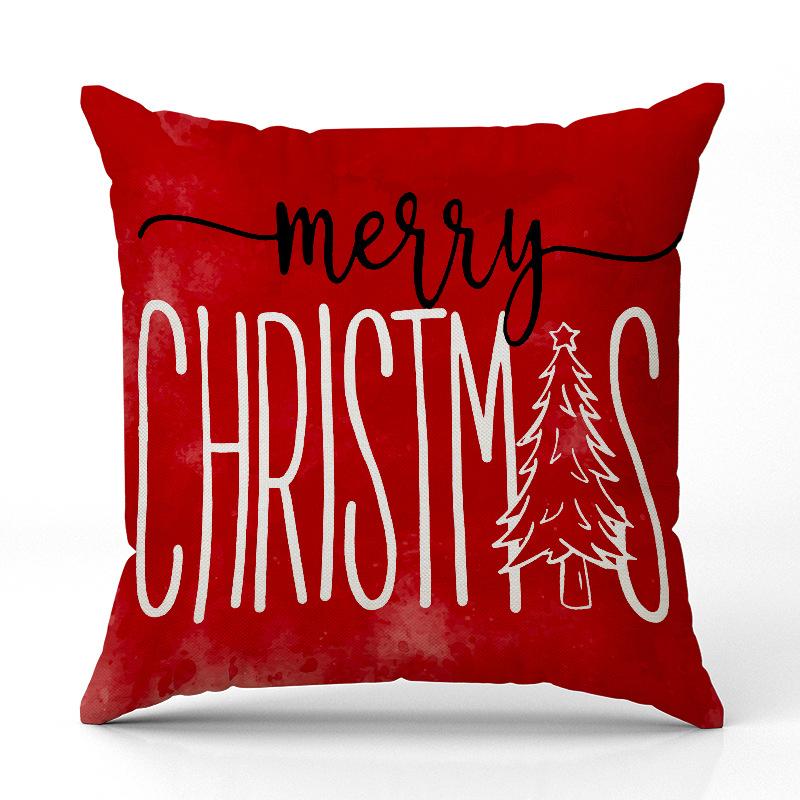 

Новая красная наволочка на подушку снеговик рождественская наволочка с линейной печатью праздничное украшение комнаты дивана чехол для подушки