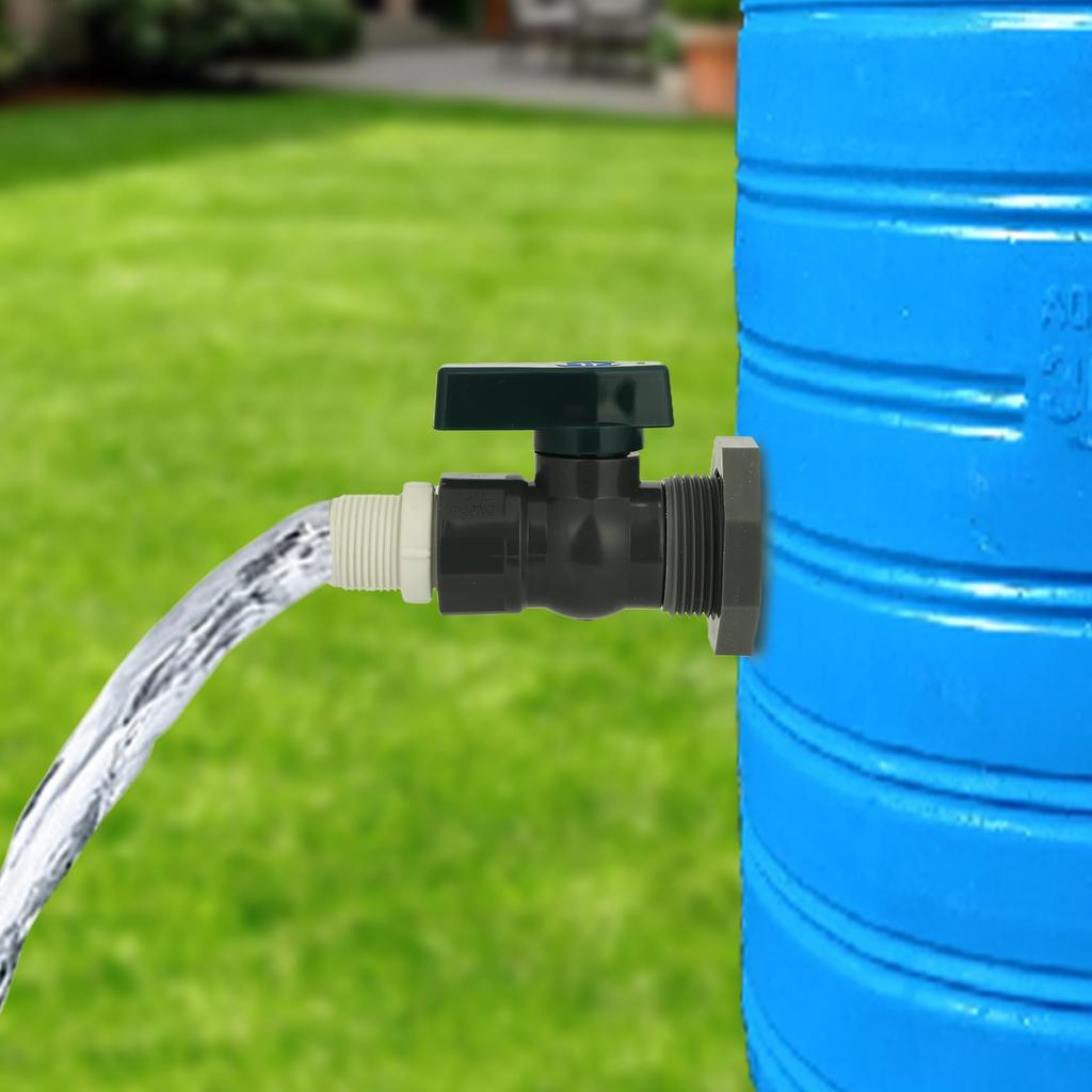 1 Set, PVC Water Barrel Spigot Kit, Connector Drain Adapter With Inner Connection For Garden, Rain Barre, Garden Tool Supplies