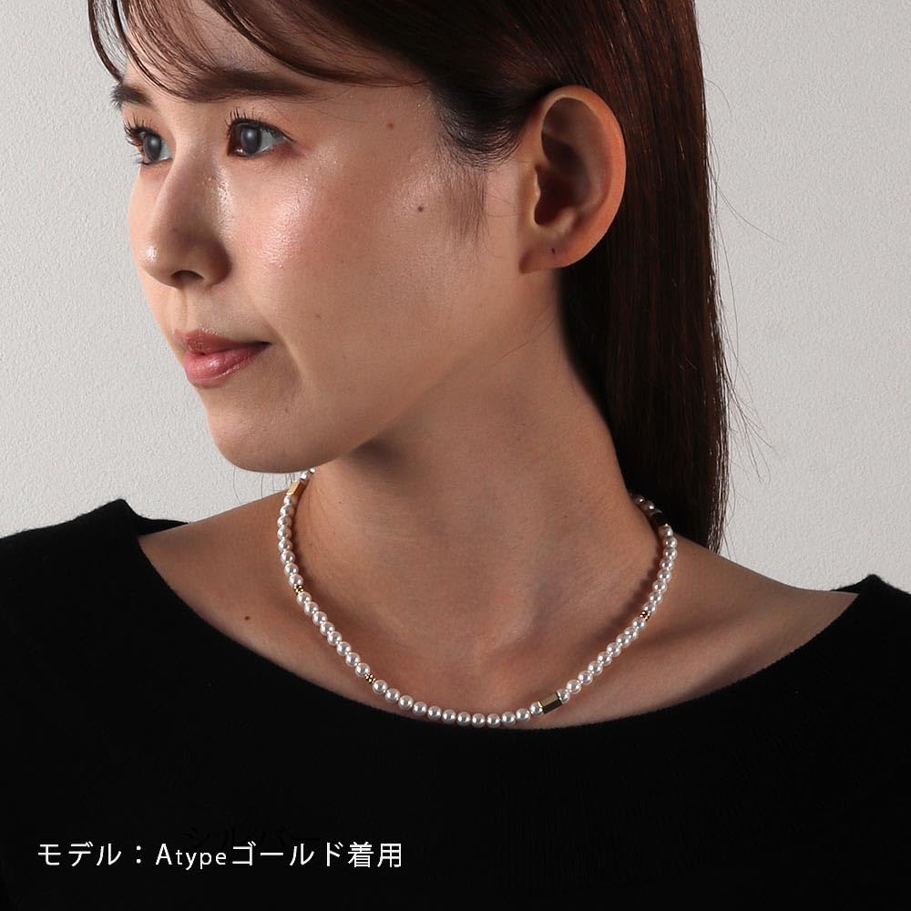 [VOTRE COUTURE] Metal Pearl Necklace with 10-Year Brand Warranty (Casual, A: Gold)