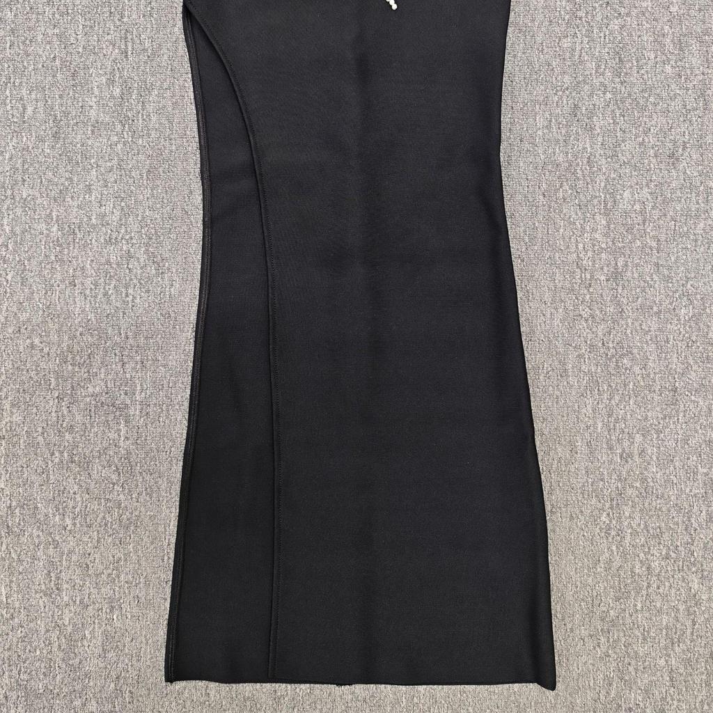 Kadınlar İçin Zarif Straplez Taşlı Yırtmaçlı Abiye Elbise