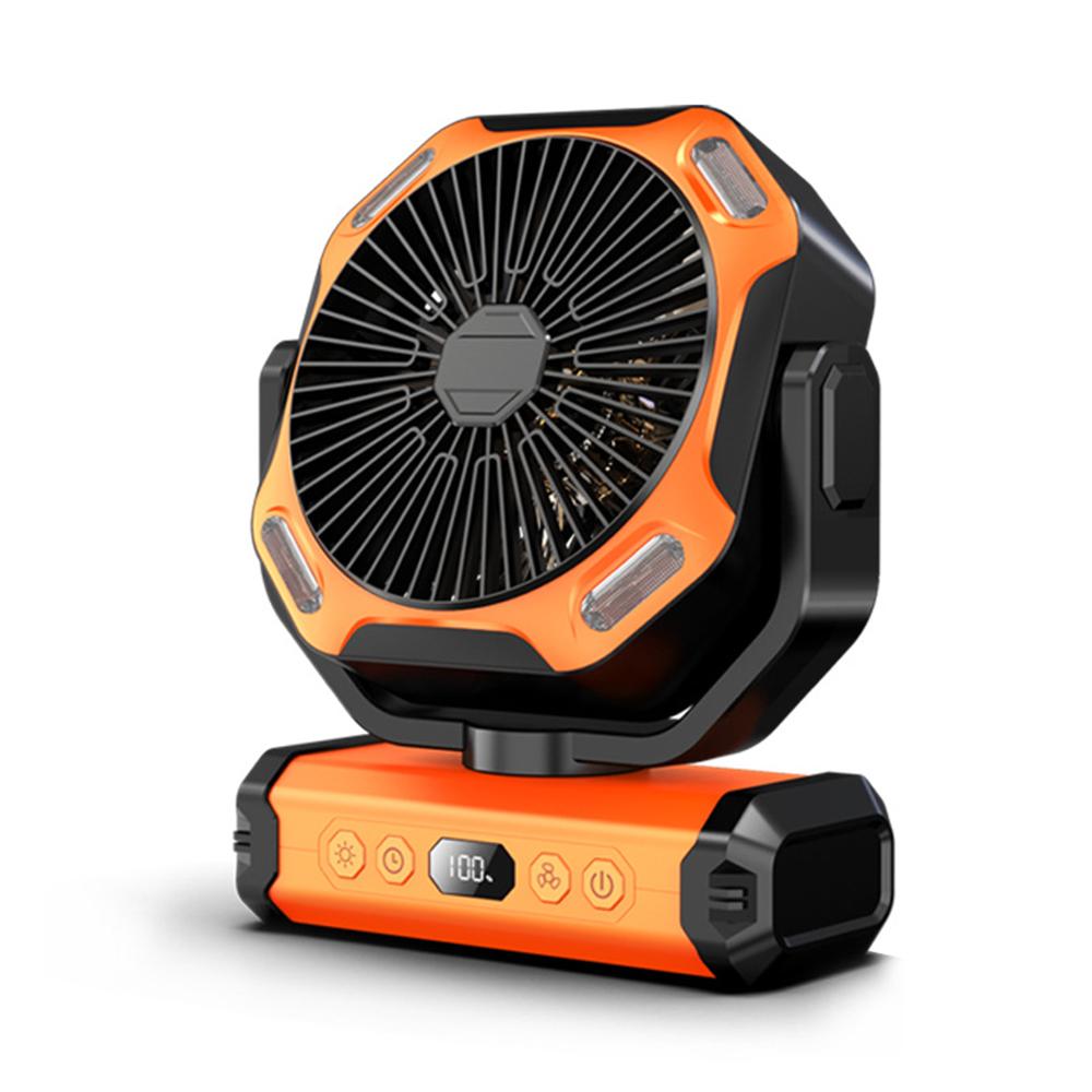 

Вентилятор для кемпинга 10000 мАч Перезаряжаемый Портативный Вентилятор-циркулятор для кемпинга Беспроводной Потолочный вентилятор для палатки 100 настроек скорости с кнопочным управлением оранжевый