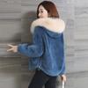 Womens Long Sleeve Mid-long Faux Fur Collar Coat Winter Jacket Overcoat