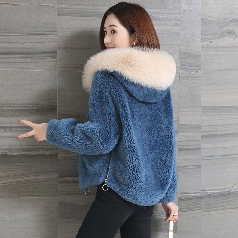 Womens Long Sleeve Mid-long Faux Fur Collar Coat Winter Jacket Overcoat