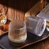 Thickened Crystal Whiskey Tumbler Rotating Non-Tip Scotch Bourbon Cocktail Glass Barware Home Use Rocks Cup for Cold Drinks