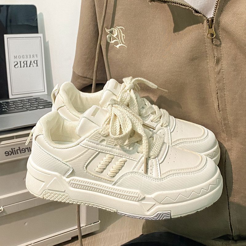 

2025 new breathable campus students high-value round head inner height-increasing board shoes Korean version of Mai Sui Xiaobai shoes women s C-3 40 бежевый