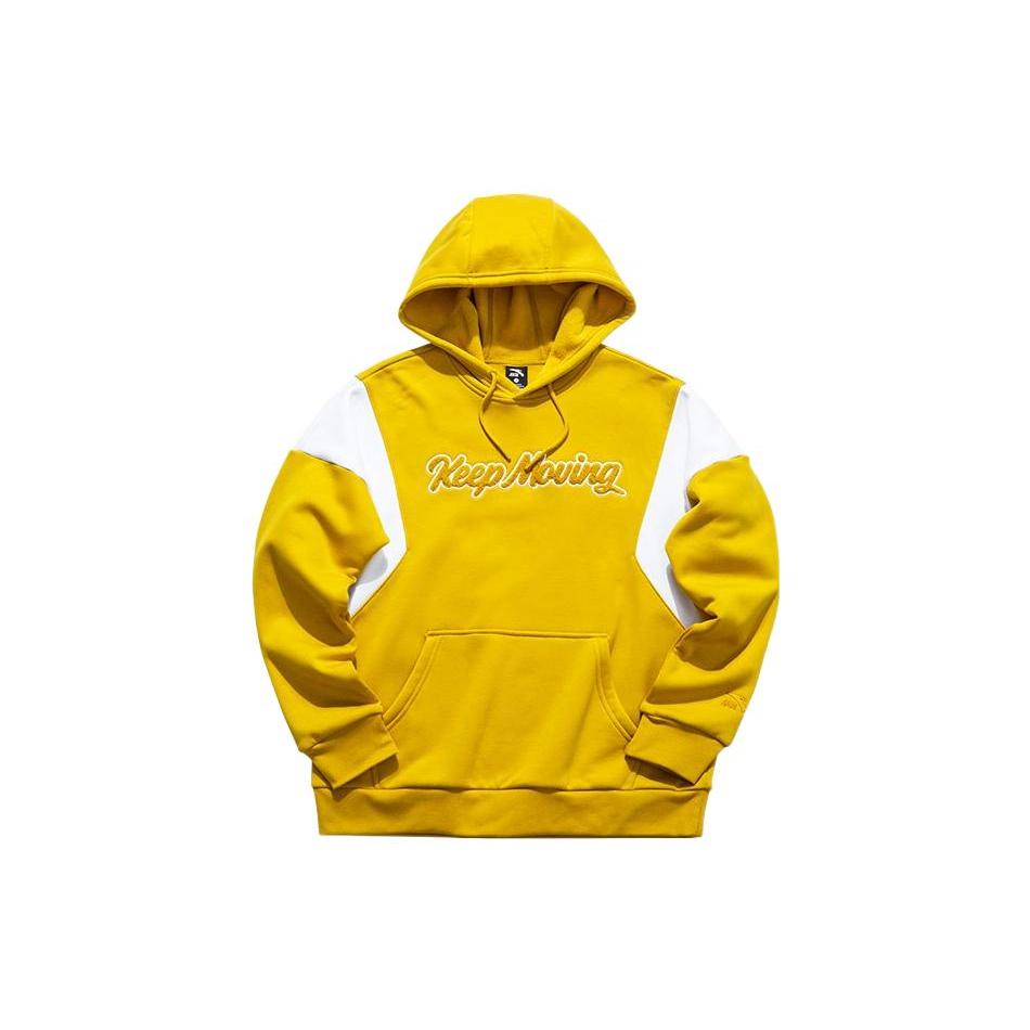 ANTA Sweatshirts Men s Yellow Hooded Thickened Regular 152048747-5 XL
