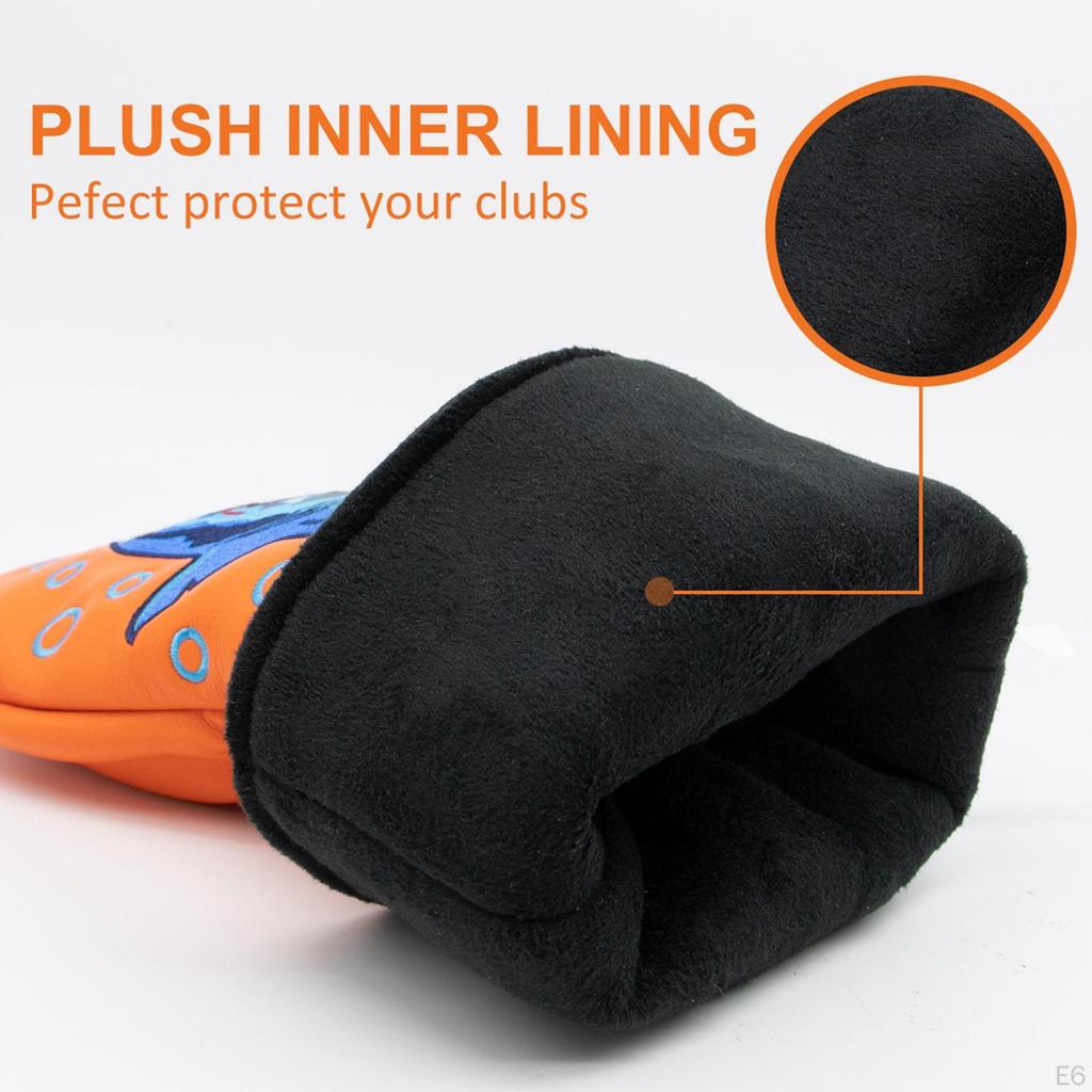 Fashion Golf Club Head Cover Interchangeable No. Tag Waterproof Case Fleece 3 5 UT Headcover Men