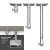 High Strength Metal Projector Ceiling Mount Bracket With 1/4Inch Thread Screw Compatible for Various Projector Models