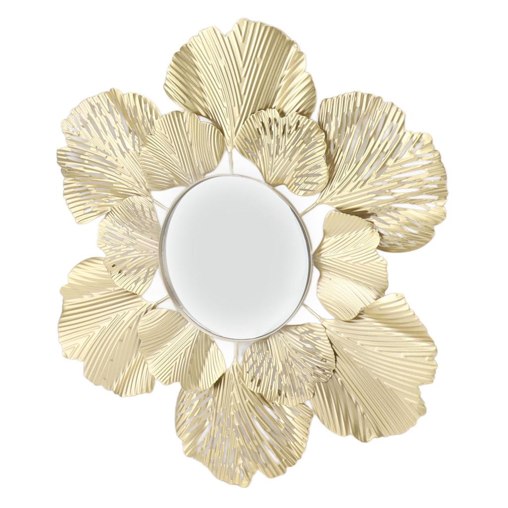 Wall Mirrors Modern Simple Decorative Wear Resistant Colorfast Ginkgo Leaf Wall Mounted Mirrors for Bedroom Living Room