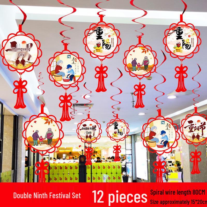 Double Ninth Festival Hanging Ornaments for Retirement Homes - Creative Outdoor Decorations
