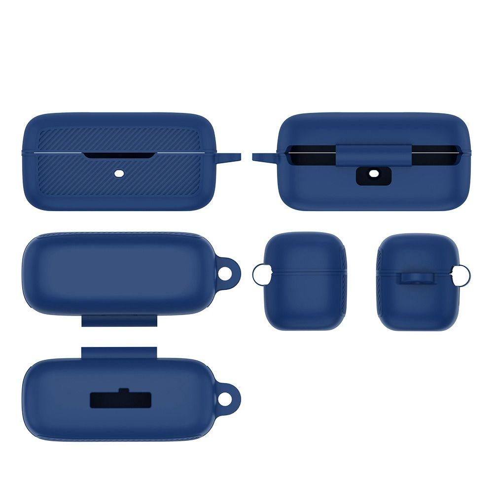 

Stripe Pattern Earphone Case Fall Prevention Storage Shell for EarFun Free Pro 3 Home/Travel синій