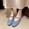 Flat-bottomed Bag Head Slippers Women's 2025 Spring and Summer New Korean Version One-word Comfortable Casual Outer Wear Light Mouth Slippers