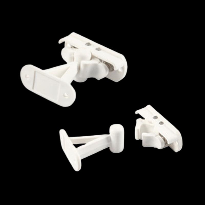 Door Retainer Set, T Shape Door Stop Retaining Catch Holder Set White Nylon for Campers RVs Motorhomes Caravans