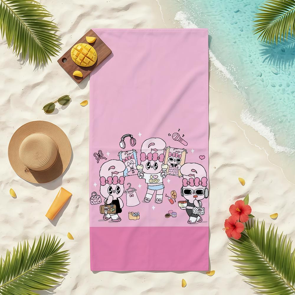 Cute E-Esther B-Bunny Towel Soft Pool Gift For Travel Gym Shower Camping Quick Dry Sports Beach Towels