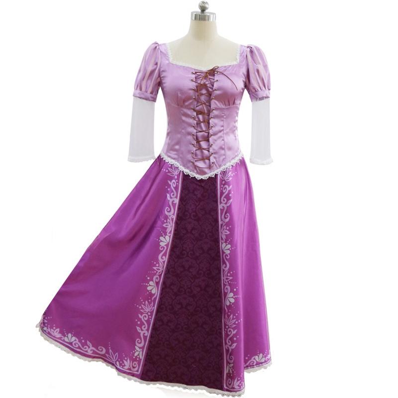 

Elegant Adult Fairytale Princess Tangled Rapunzel Cosplay Costume For Halloween Parties Adult-L