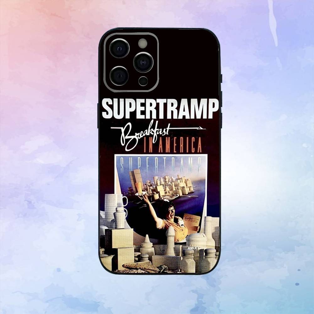 

S-supertramp B-breakfast in A-america Phone Case For iPhone17,16,15,14,13,12,11 Plus,Pro Max Soft Black Cover iPhone14Pro