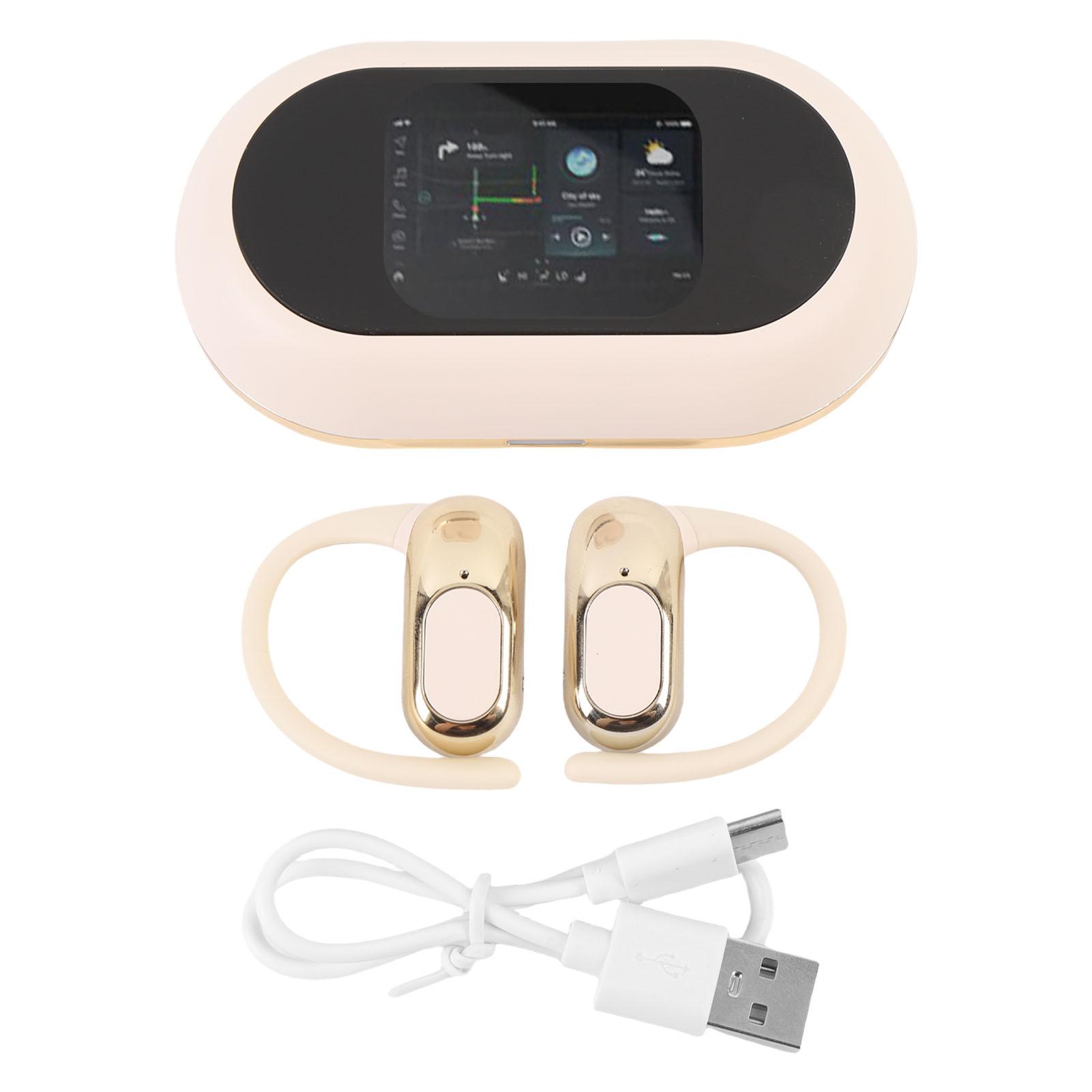 

Умные наушники-переводчики Полноцветный сенсорный экран Качество звука Hi-Fi Многоязычный Bluetooth-транслятор Beige