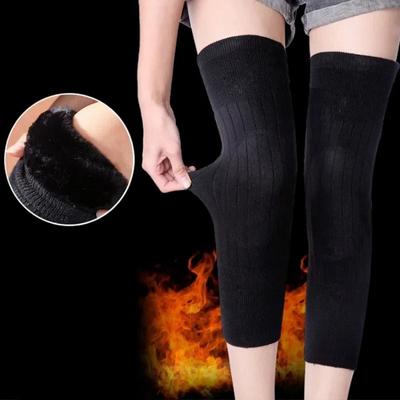 2pcs Double Thick Cashmere Knee Pads Wool Winter Warm Leg Warmers  Cycling In Winter
