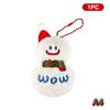 Kawaii Christmas Plush Keychain Christmas Tree Deer Hanging Ornaments Christmas Gift Schoolbag Keychain Bag Pendant Kids Gift