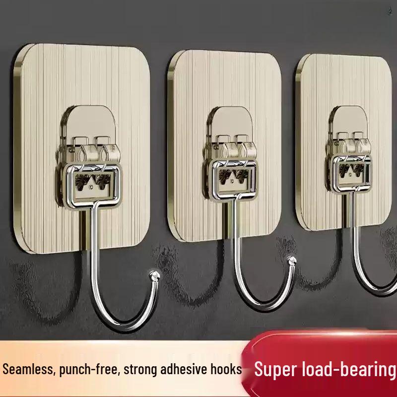 Starker Klebehaken ohne Bohren – Spurloses Badezimmer-/Küchenzubehör für schwere Kochutensilien