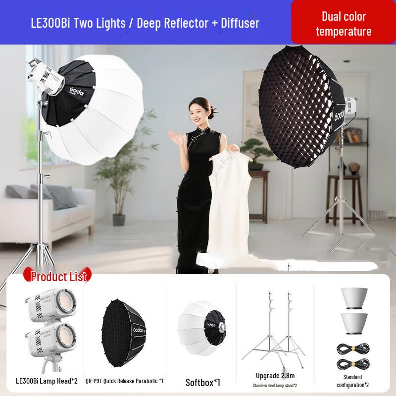 Godox LE300Bi 300W Bi-Color LED Photography Light