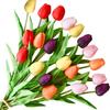 20/40 künstliche Tulpen, realistische Haptik, Scrapbooking-Vase, Heimdekoration, Hochzeit, Gartenbogen, Girlande, Festivalstrauß, DIY