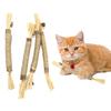 YINKE Cat Teething Sticks, Hemp Rope Chew Toys for Cats, Made of Natural Wood, Stress Relief, Teething Sticks for Excited Cats, Scratching Sticks,