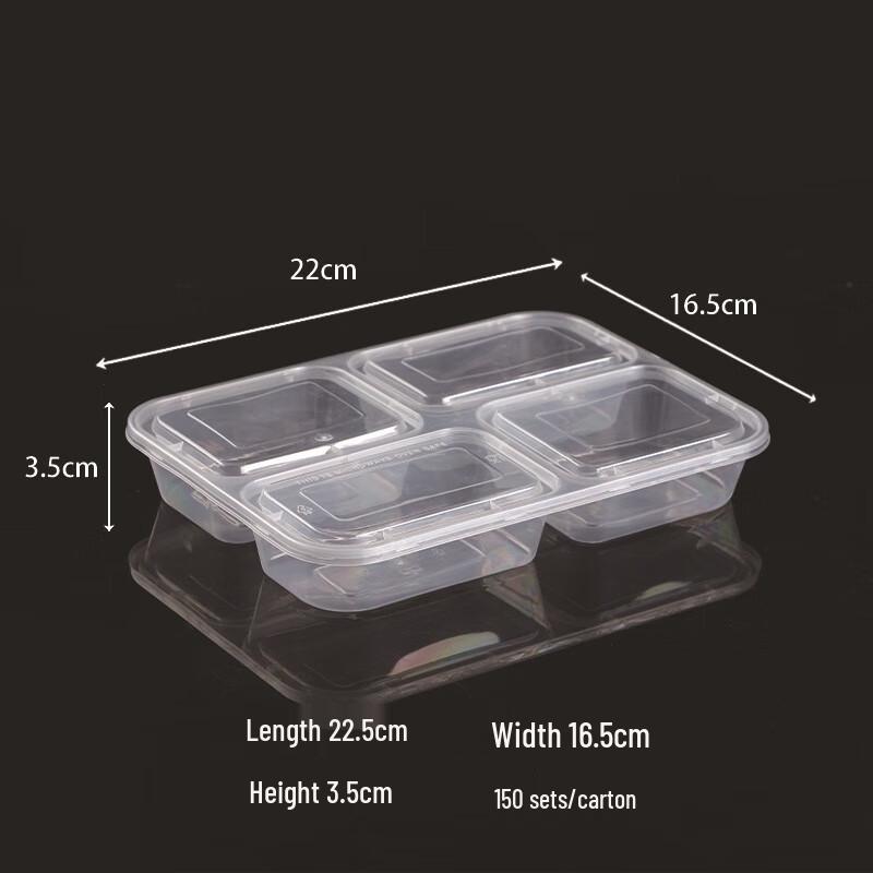 JingJingRS Disposable Multi-Compartment Meal Prep & Takeaway Boxes