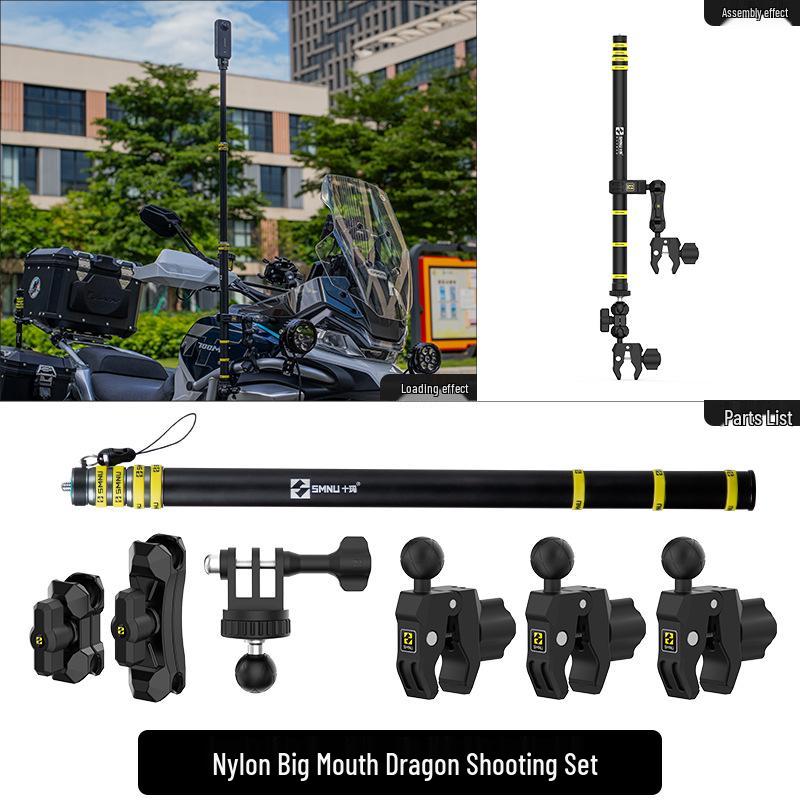 SMNU 360° DJI Panoramic Sports Camera Mount: Multi-Functional Telescopic Selfie Stick and Camera Holder