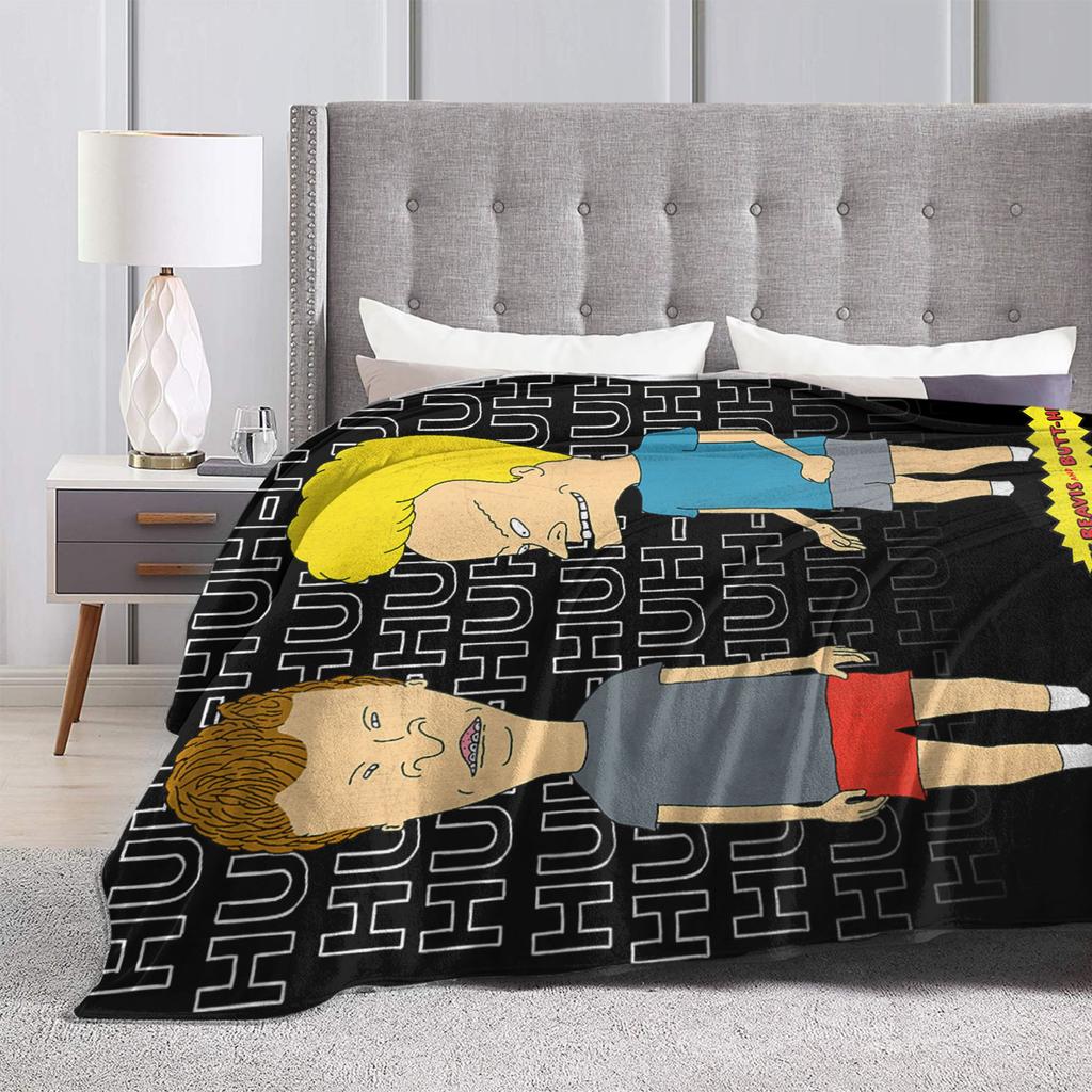 Beavis a Butt-Head Smějící se deka Pikniková flanelová přehozová deka Pro domácí dekoraci Teplý design Kvalitní přehoz Nápad na dárek