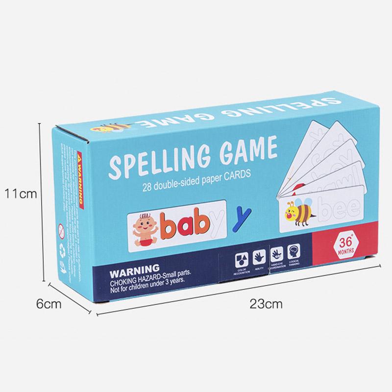 Wooden Spelling Game Montessori Children's Early Education Learning Letter Cognition Spelling Enlightenment Matching Puzzle Toys