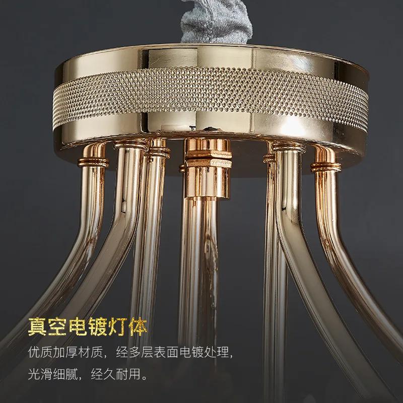 LED Auriu Crom Argintiu Cristal Suspendare Candelabru Iluminat Corp de iluminat Suspensie Lampen Pentru Sufragerie