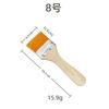 10 Pcs Yellow Nylon Flat Brush Oil Painting Nylon Brush Art Brush Wooden Oil Painting Brush Flat Brush