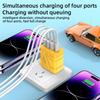 QGeeM 40W 3USB + Type C Phone Charger PD Quick Charging USB Type C Charger Adapter For Iphone Huawei Xiaomi