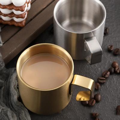 150ml für Kaffeetasse Milch Campingbecher Metall Dekorieren Frühstückstassen Edelstahl Mehrzweck Reise Haferbrei