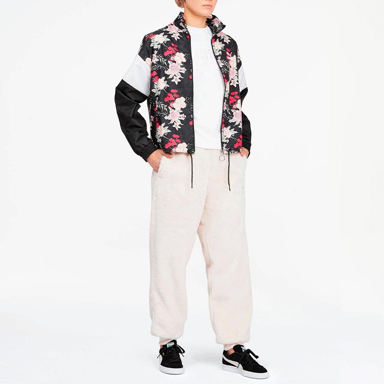 Puma Faux Fur Cuffed Casual Pants Women Bottoms White 597871-23