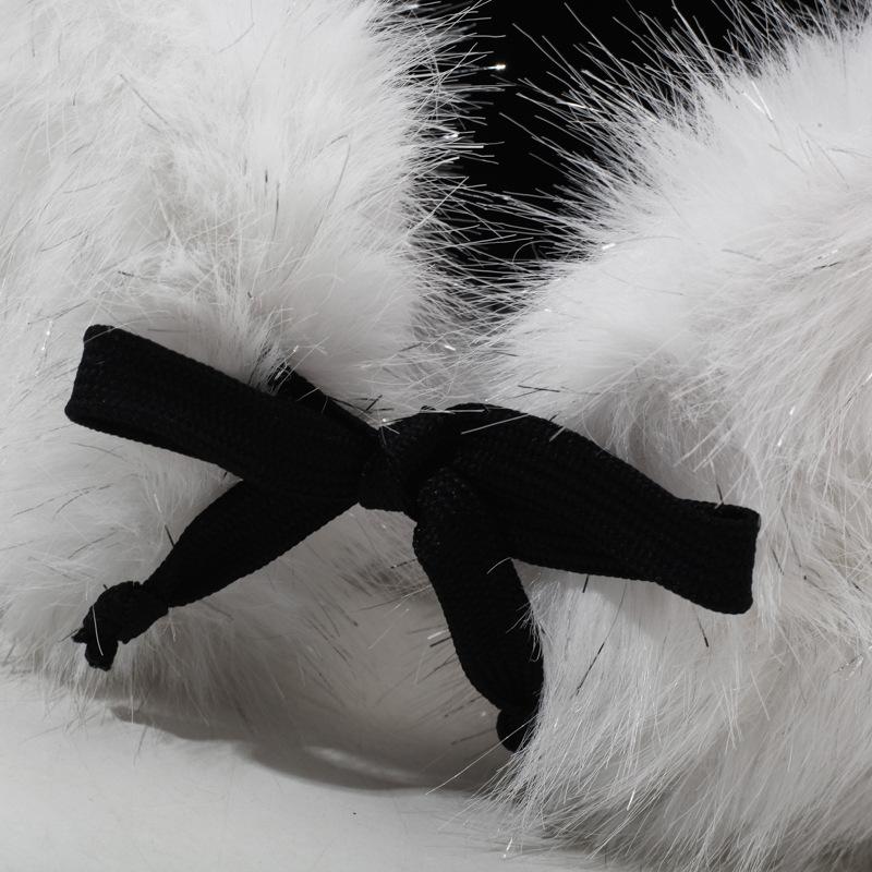 Silver Fox Fur Hat for Women, Thick Warm Winter Plush Hat, Faux Fur Face Shaping Cap, Korean Style Anti Cold Winter Snow Hat