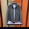 Spring New Men's Fashion Solid Color Casual Jacket Hooded Outdoor Windproof Jacket