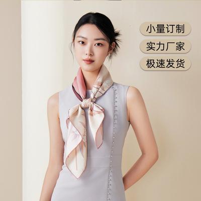100% Silk Scarf 90x90cm Square Double-sided Print Gift Women